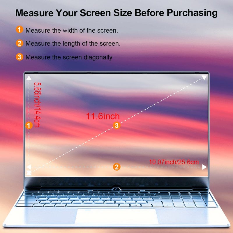 Matte 2 Pack 11.6 Inch Anti Fingerprint Laptop Screen Protector 256x144mm - Image 2