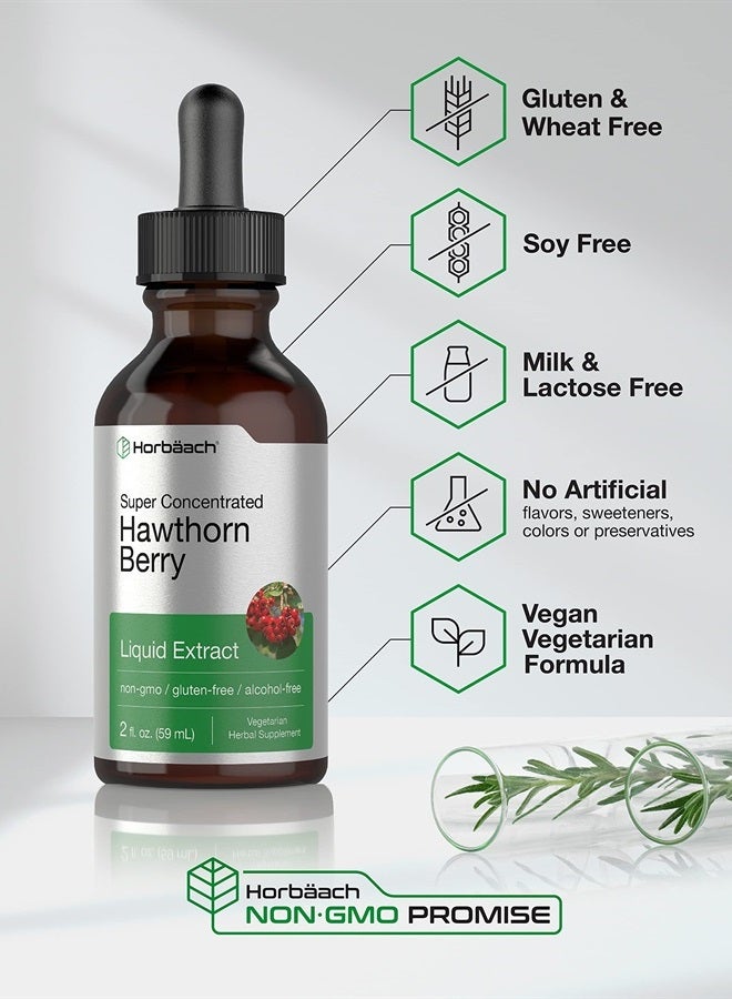 Horbäach Hawthorn Berry Extract | 2 fl oz | Alcohol Free Hawthorne Liquid Tincture | Vegetarian, Non-GMO, Gluten Free | by Horbaach - Image 4