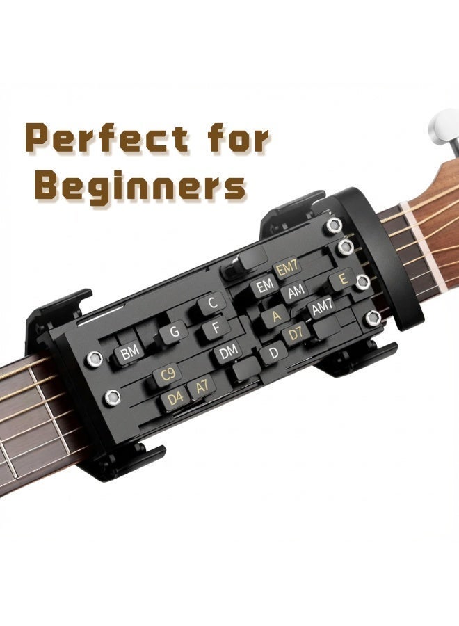 Montoya Guitar Chord Presser Trainer | Guitar Starter Learning Aid,Chord Presser Practice Helper Music Learner Device for Family Class Kids Beginners Adults Friends Beginner Musical Skill Development - Image 1