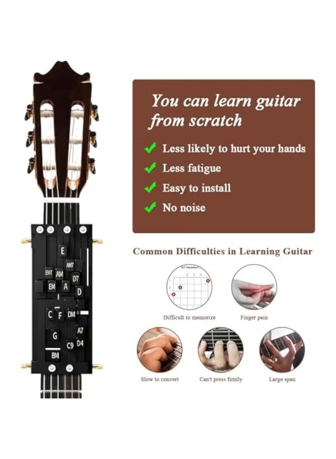 Montoya Guitar Chord Presser Trainer | Guitar Starter Learning Aid,Chord Presser Practice Helper Music Learner Device for Family Class Kids Beginners Adults Friends Beginner Musical Skill Development - Image 2
