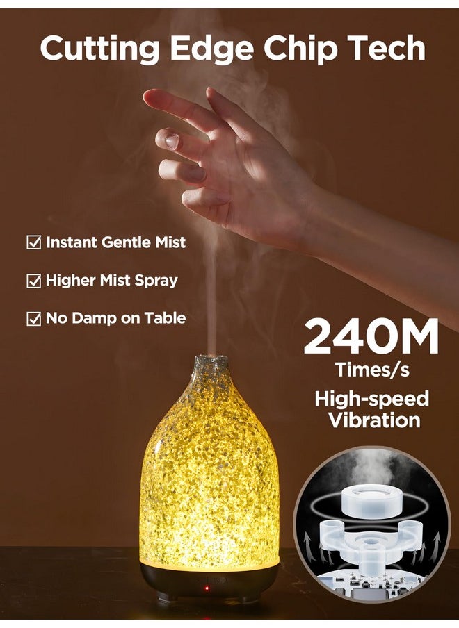 InnoGear - Oil Diffuser Aromatherapy Diffuser For Essential Oils 150Ml Scent Diffuser Ultrasonic Cool Mist Humidifier With 2 Mist Modes 7 Color Lights Waterless Auto Off For Room Office Shiny Silver - Image 1