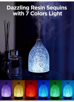 InnoGear Oil Diffuser Aromatherapy Diffuser For Essential Oils 150Ml Scent Diffuser Ultrasonic Cool Mist Humidifier With 2 Mist Modes 7 Color Lights Waterless Auto Off For Room Office Shiny Silver  - Image 5