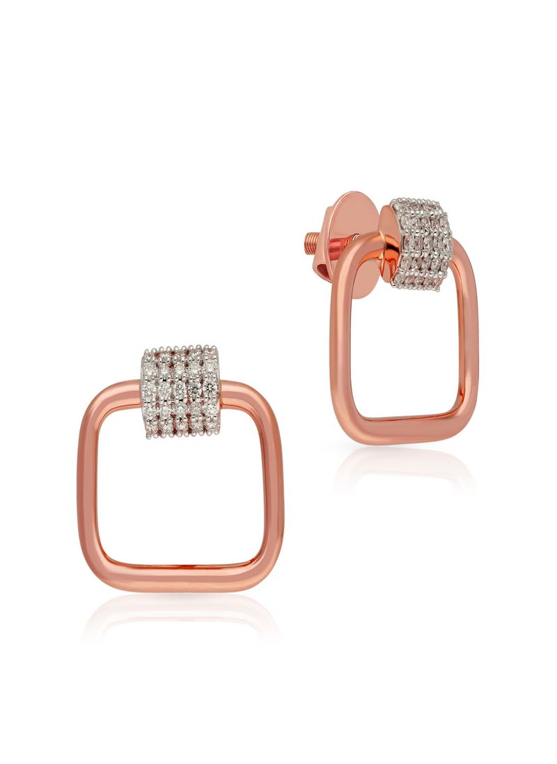 Malabar Gold and Diamonds 18k 750 Purity Mine Diamond Earring MZOZOU057ER5  - Image 1
