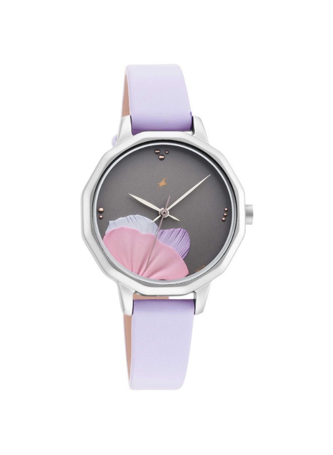 fastrack Uptown Retreat 2.0 Women's Watch 6259SL01 – Grey Dial, Purple Leather Strap, Quartz Movement, 30m Water-Resistant - Image 2