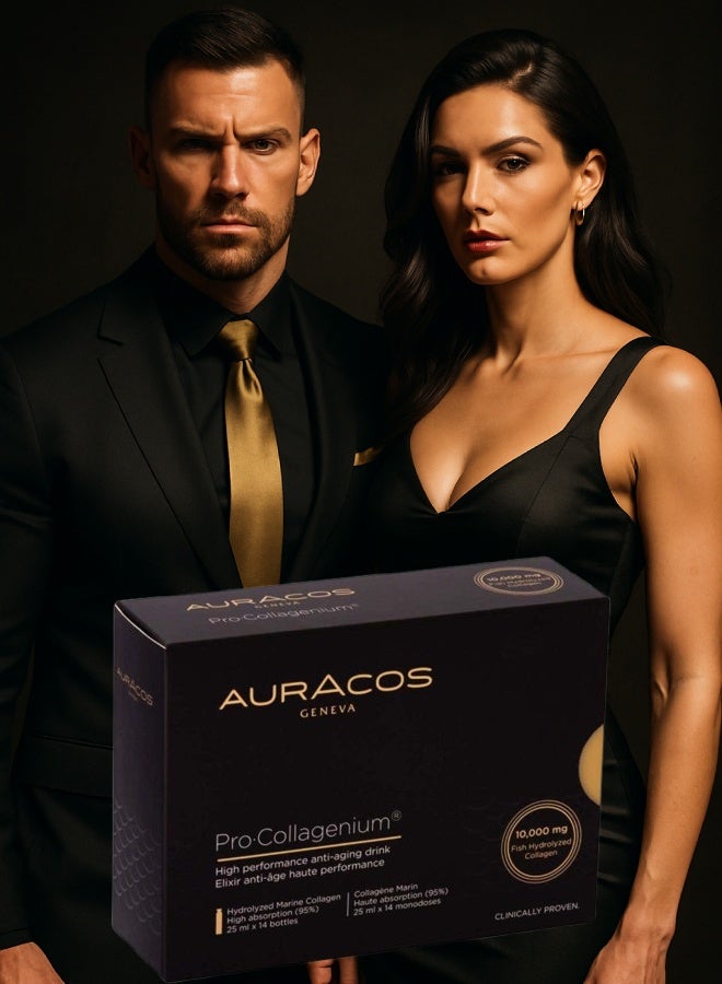 Auracos 3 Pieces Pack of 14 Pro Collagenium High Performance Anti Aging Drink - Image 2