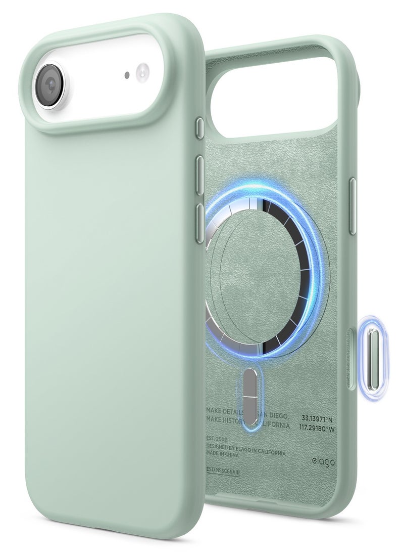 Elago Magnetic Liquid Silicone for iPhone 17 Air case cover [Camera Control Button Cover] compatible with MagSafe Shockproof - Mint - Image 1