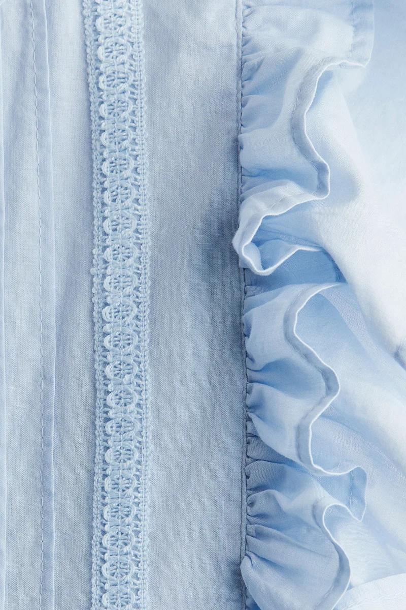 H&M Flounce-trimmed cotton dress