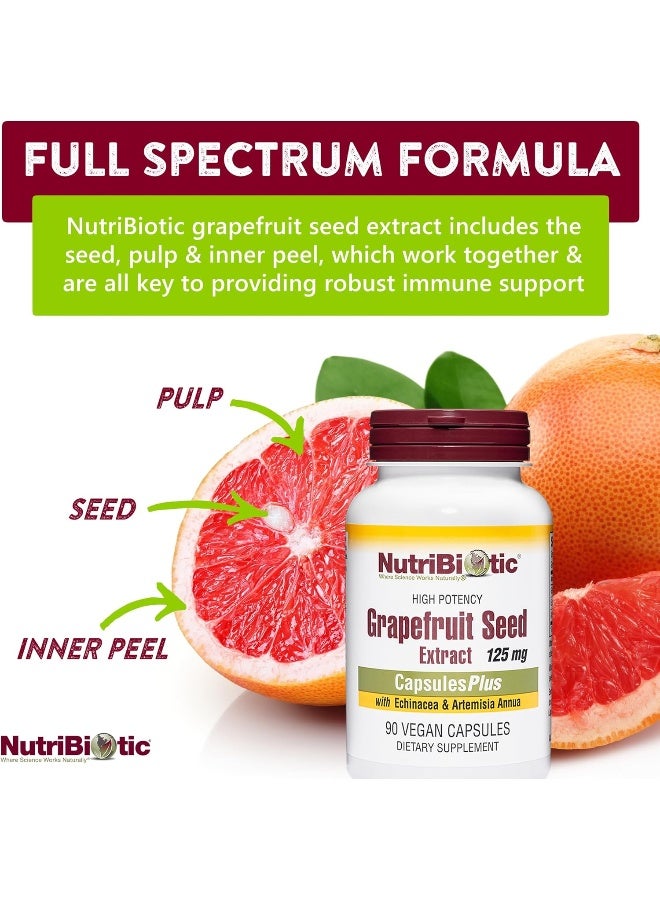 NutriBiotic Grapefruit Seed Extract CapsulesPlus, 125 mg of GSE, 90 Count - Image 3
