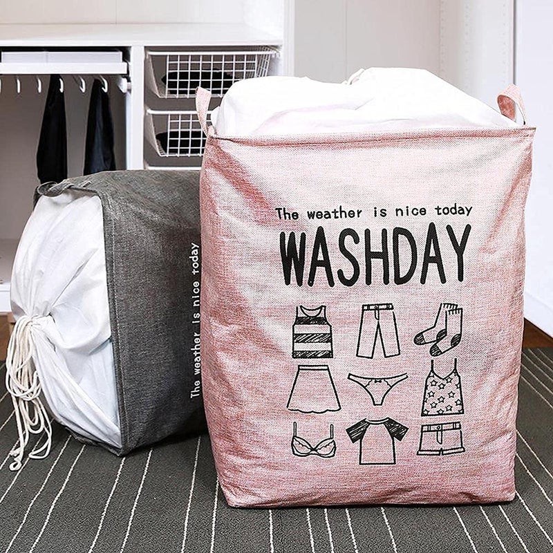 Niralasa Niralasa Picnic Basket Stand Laundry Basket Toy Storage Box Super Large Bag Cotton Storage Box Washing Dirty Clothes Big Basket Organizer Bin Handle Clothes Sundries - Image 4