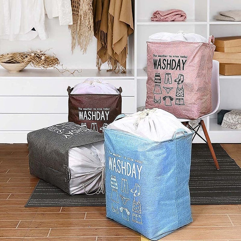 Niralasa Niralasa Picnic Basket Stand Laundry Basket Toy Storage Box Super Large Bag Cotton Storage Box Washing Dirty Clothes Big Basket Organizer Bin Handle Clothes Sundries - Image 2