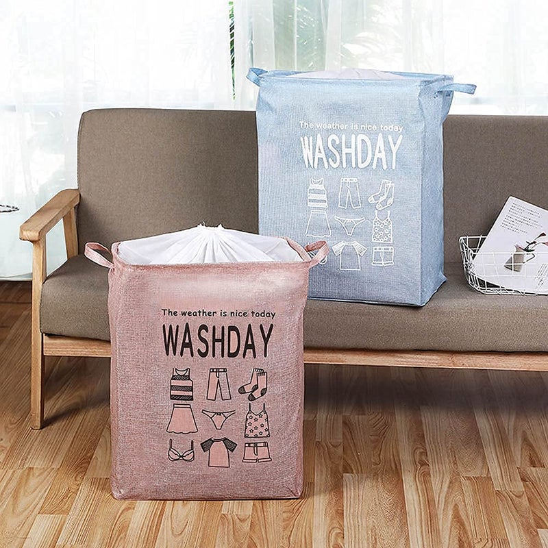 Niralasa Niralasa Picnic Basket Stand Laundry Basket Toy Storage Box Super Large Bag Cotton Storage Box Washing Dirty Clothes Big Basket Organizer Bin Handle Clothes Sundries - Image 3