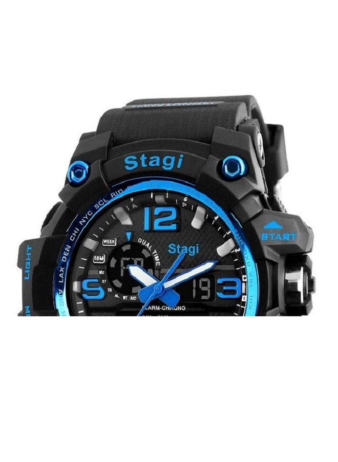 Stagi Water Resistant Resin Analog-Digital Watch ST1155 - Image 3