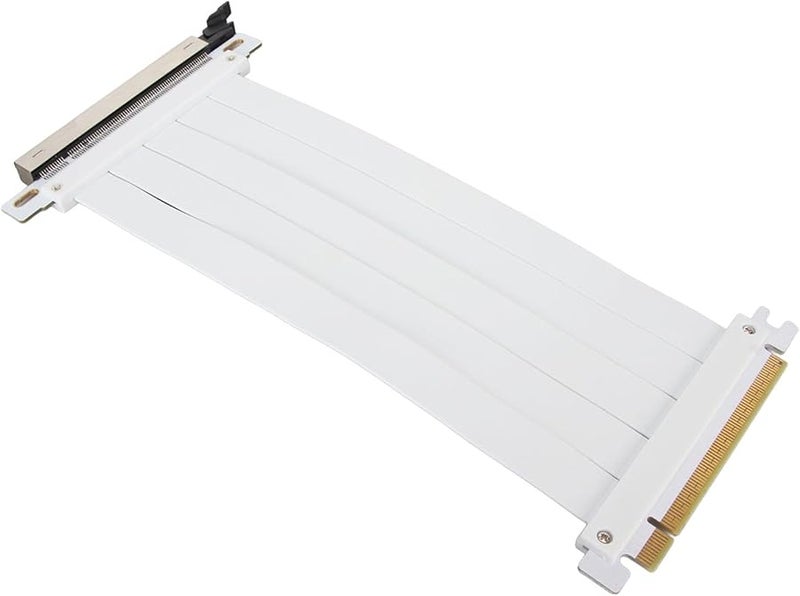 Yosoo PCIE 4 0 X16 Riser Cable 20cm White High Shielding 180 Degree Flexible Extender - Image 3