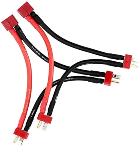 FLY RC 2pcs T Serial Series Connector 1 Female to 2 Male T Plug in Series Power Connector Adapter with 12cm Wire for RC Quadcopter Multirotor - Image 1