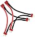 FLY RC 2pcs T Serial Series Connector 1 Female to 2 Male T Plug in Series Power Connector Adapter with 12cm Wire for RC Quadcopter Multirotor - Image 3