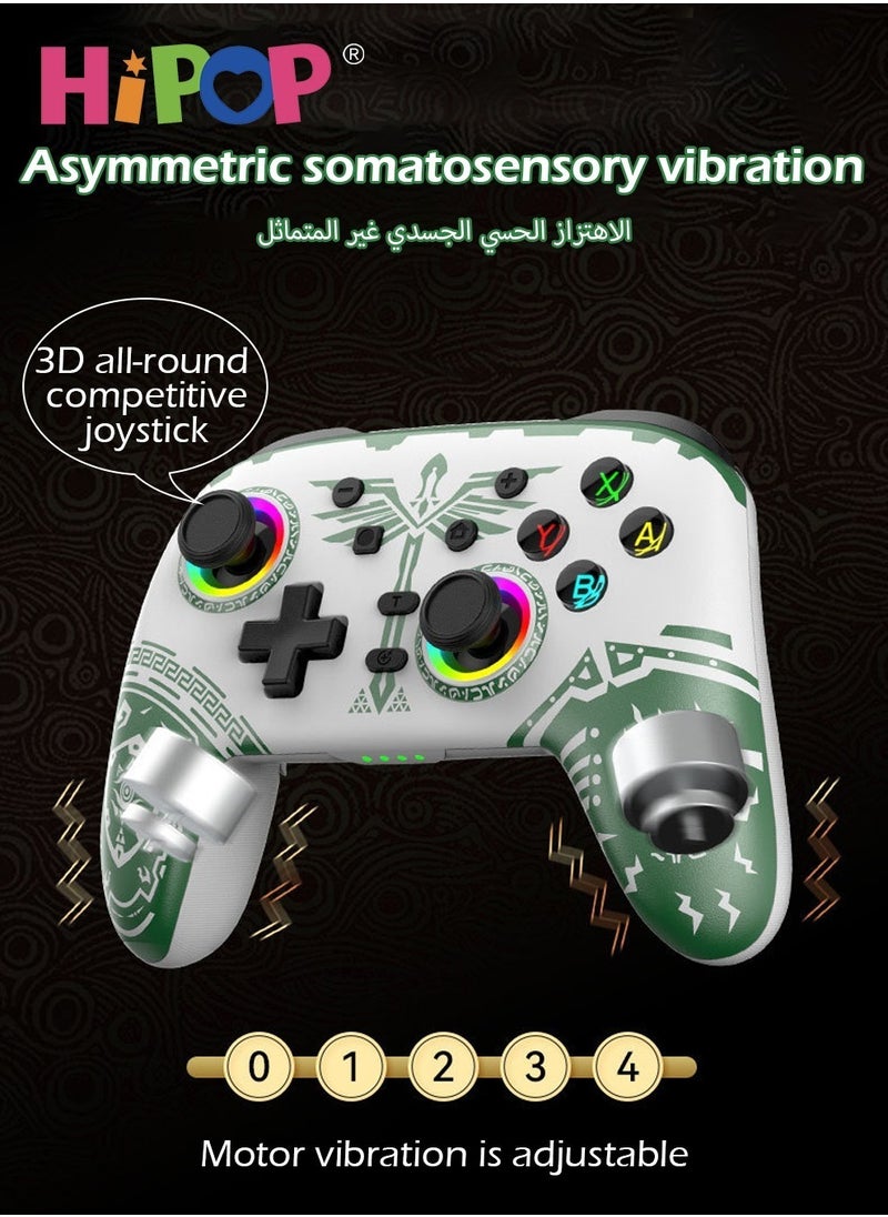 HIPOP - Wireless Gaming Gamepad,Be Suitable for PC,Laptop,PS,Android,iOS,Simulate True Vibration and Precise Button,Cool Gaming Controller Gamepad for Kids and Adults - Image 1
