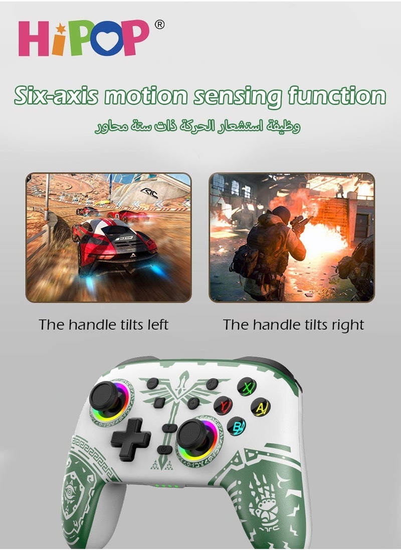 HIPOP - Wireless Gaming Gamepad,Be Suitable for PC,Laptop,PS,Android,iOS,Simulate True Vibration and Precise Button,Cool Gaming Controller Gamepad for Kids and Adults - Image 1