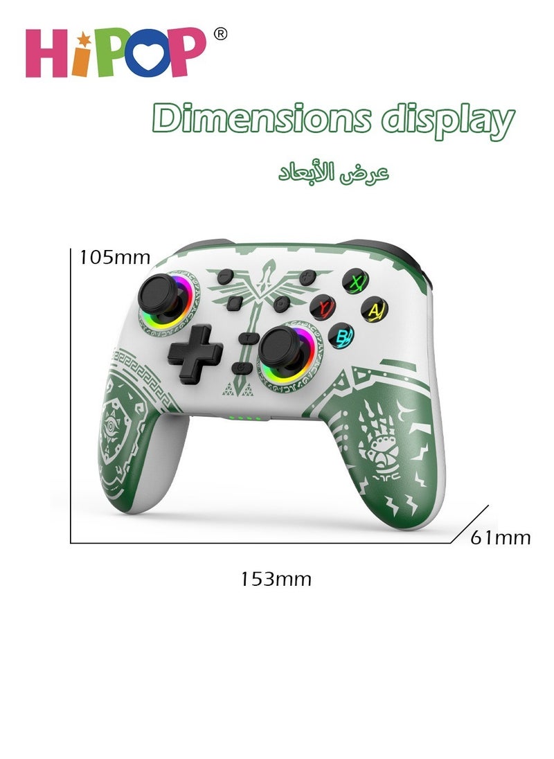 HIPOP - Wireless Gaming Gamepad,Be Suitable for PC,Laptop,PS,Android,iOS,Simulate True Vibration and Precise Button,Cool Gaming Controller Gamepad for Kids and Adults - Image 1