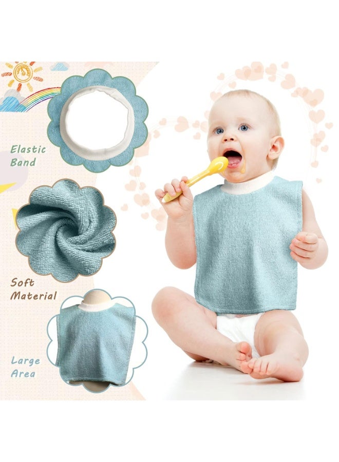 Foaincore 6 Pcs Pullover Baby Bibs Cotton Terry Toddler Absorbent Infant for Feeding and Drooling Towel Slip on Bib(Fresh Color) Fresh Color  - Image 4