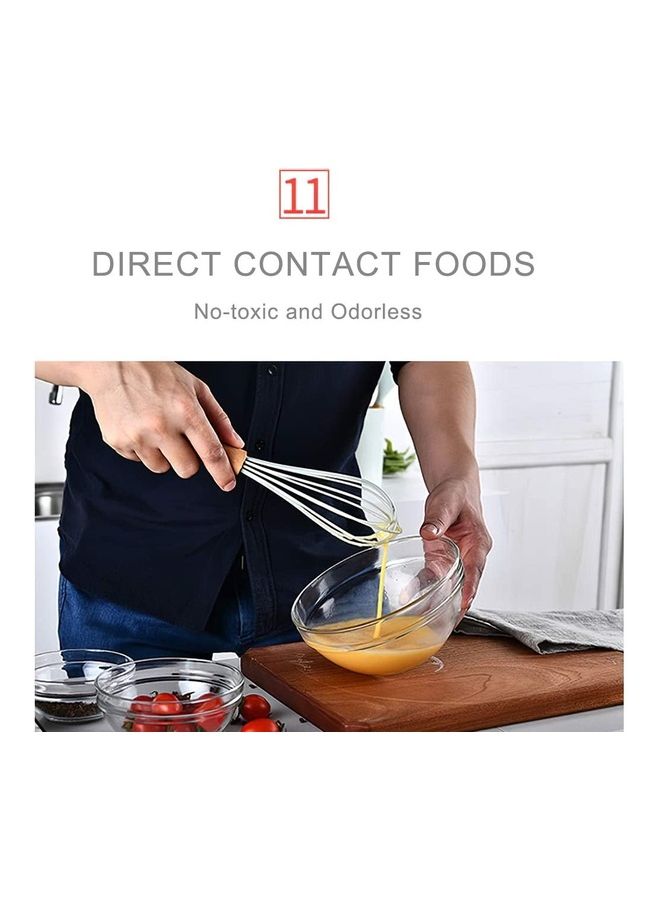 إسكدنيا طقم أدوات طبخ من السيليكون مع حامل - من 11 قطعة أخضر / بني One Size - Image 3