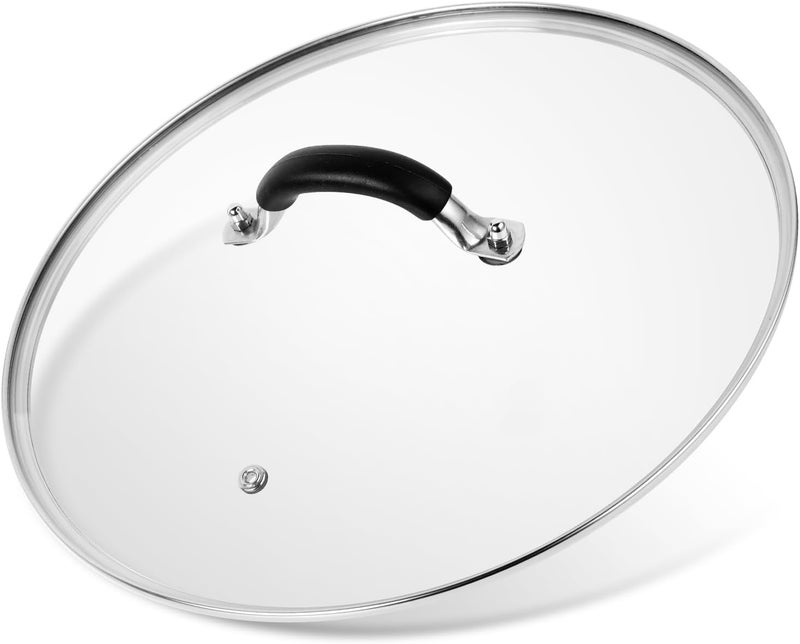 Allwin 8 Inch Pan Lid - Glass Lid with Stainless Steel Handle for Frying Pan and Pots (8" Lid) - Image 1