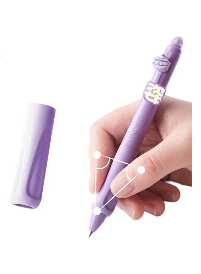 Kaba Bear Kabaxiong Erasable Black Pen For Elementary Students, Triangular Posture Correction Pen, Cute Cartoon Erasable Gel Pen With High Aesthetic Value, Sweet Afternoon Tea - Image 2