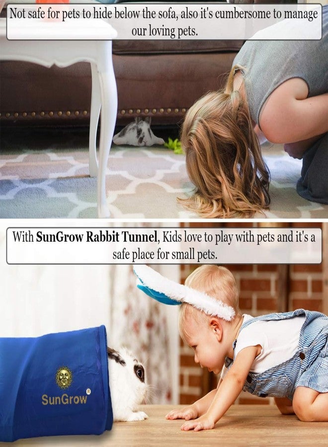 SunGrow Cat & Bunny Tunnel for Indoors, Connect Cat Tree, Hideaway Toys & Accessories Encourage Exercise for Dwarf Rabbits, Ferrets, Kitty, Guinea Pig, - Image 5