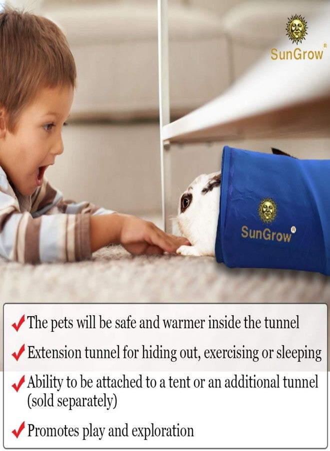 SunGrow Cat & Bunny Tunnel for Indoors, Connect Cat Tree, Hideaway Toys & Accessories Encourage Exercise for Dwarf Rabbits, Ferrets, Kitty, Guinea Pig, - Image 4