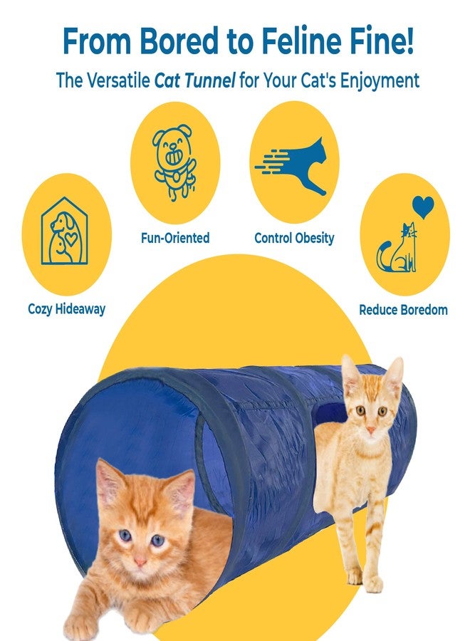 SunGrow Cat & Bunny Tunnel for Indoors, Connect Cat Tree, Hideaway Toys & Accessories Encourage Exercise for Dwarf Rabbits, Ferrets, Kitty, Guinea Pig, - Image 2