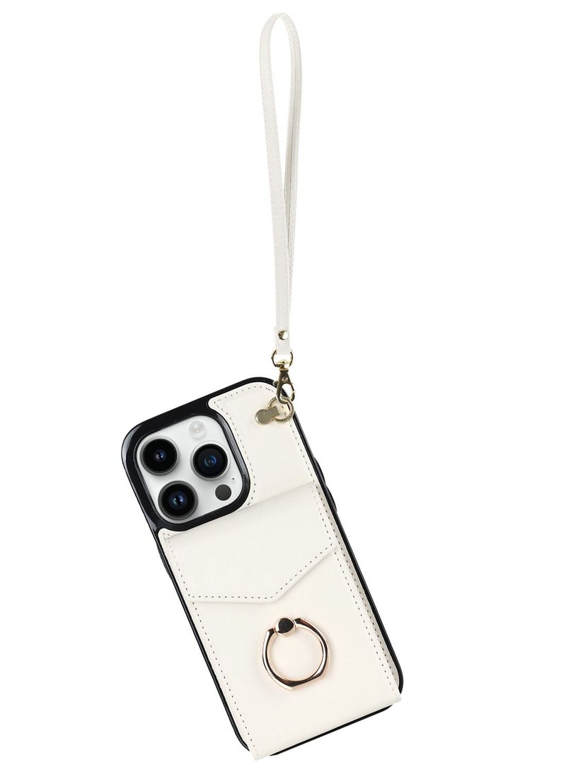 Suteni Ring Buckle Back Cover Card Slots Leather Phone Case for Samsung  - Image 1