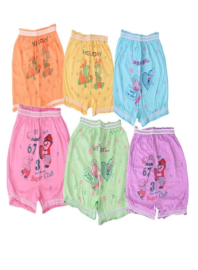 V3E مجموعة سراويل داخلية قطنية للأولاد والبنات من V3E، عبوة من 6 قطع (0-3 أشهر، متعددة الألوان) - Image 1