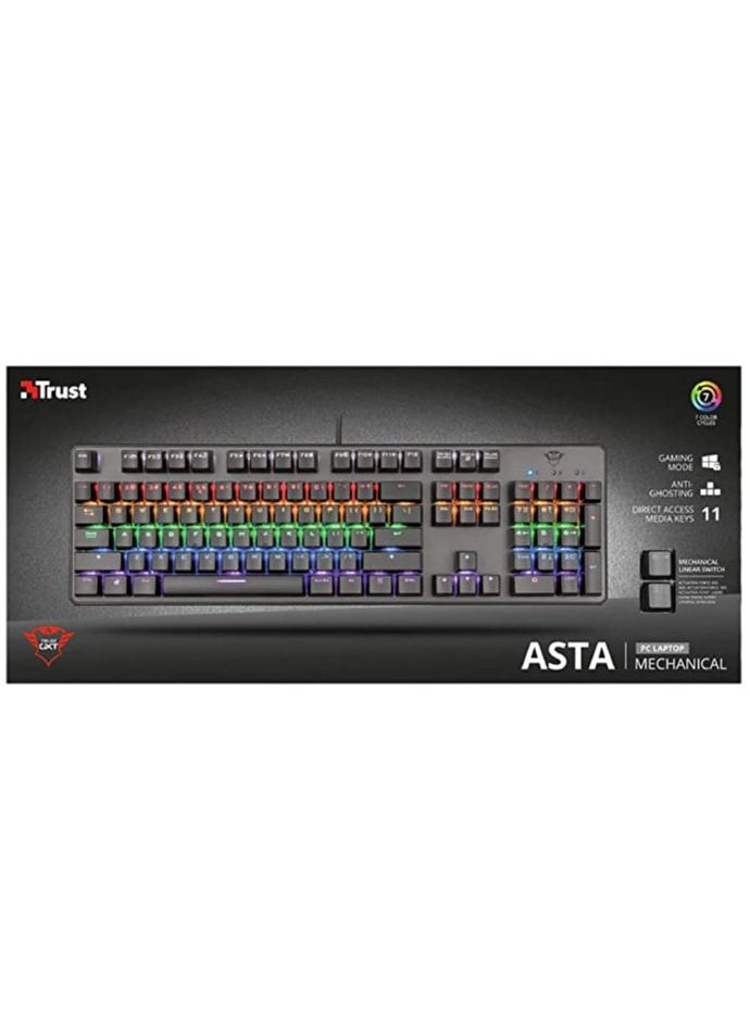 Trust - Trust GXT 865 ASTA Gaming Mechanical Keyboard - Image 1