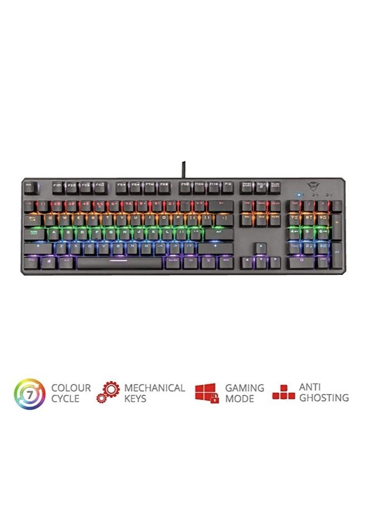 Trust - Trust GXT 865 ASTA Gaming Mechanical Keyboard - Image 1