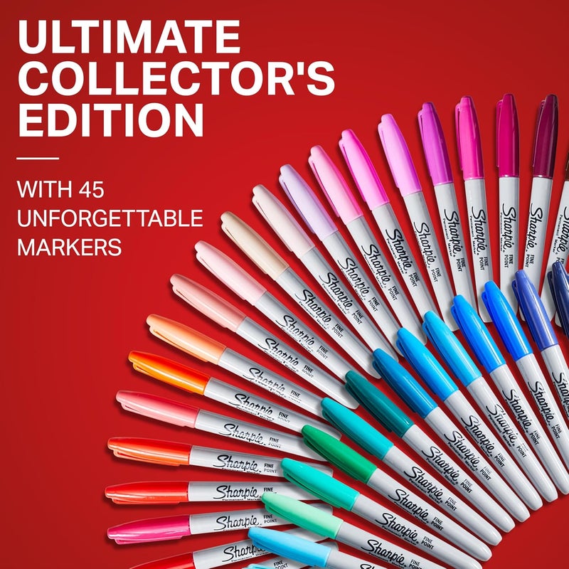 Sharpie Permanent Markers Ultimate Collection Ultra Fine And Fine Tip Assorted Colors 45 Count Bulk Pack Arts Crafts Classroom Teacher Supplies Back to School - Image 5
