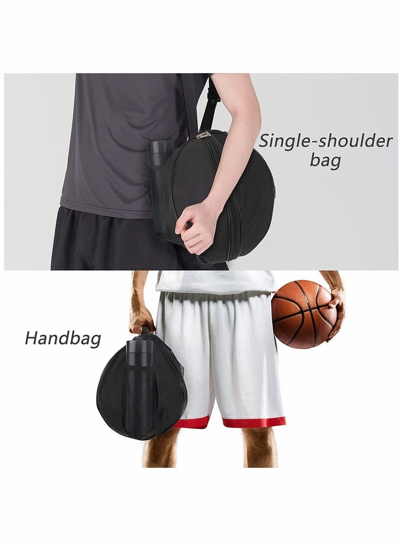 SYOSI Waterproof Basketball Carrying Bag Portable Training Sports Ball Holder Bag Waterproof Basketball Bag with Adjustable Shoulder Strap Basketball Volleyball Storage Bag Black - Image 4