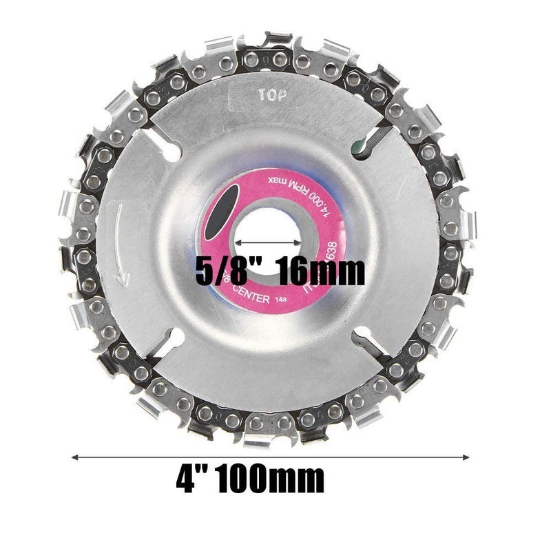 Alloy Grinder and Chain Wood Carving Disc (Silver)  - Image 4