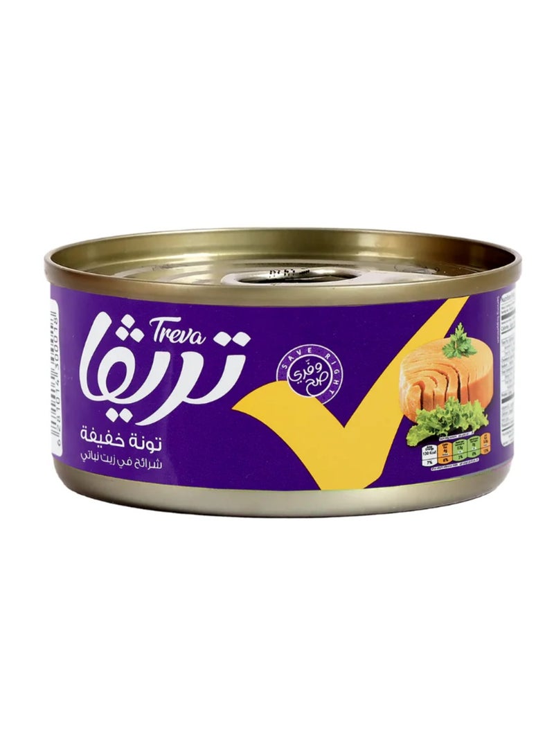 تريفا العنوان (Title):تونا تريفا (Treva) – لحم تونا خفيف مفتت (Light Meat Flakes) – وزن 80 جم – طعم طازج وقوام مثالي للسلطات والسندويشات - Image 1