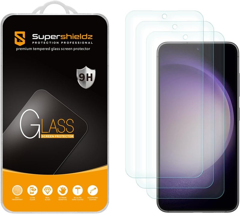 Supershieldz (3 Pack) Designed for Samsung (Galaxy S23 FE) [FE Model Only] Tempered Glass Screen Protector, 0.33mm, Anti Scratch, Bubble Free - Image 1