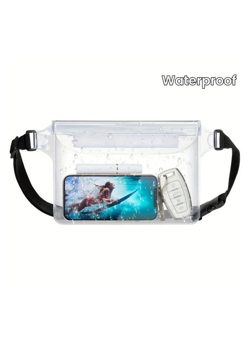 Goolsky 1pc Waterproof Fanny Pack, Waterproof Phone Pouch With Waist Strap, Beach Accessories, Waterproof Pouch Dry Bag For Beach Surfing Kayaking Boating Fishing  - Image 1
