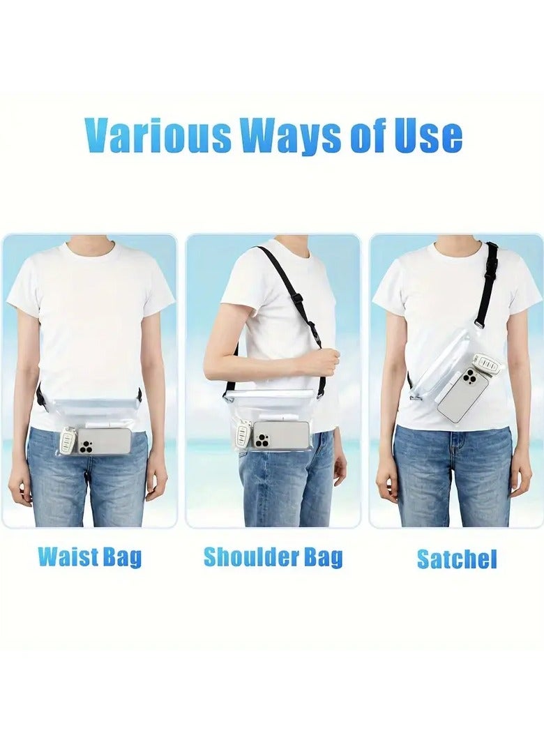 Goolsky 1pc Waterproof Fanny Pack, Waterproof Phone Pouch With Waist Strap, Beach Accessories, Waterproof Pouch Dry Bag For Beach Surfing Kayaking Boating Fishing  - Image 4