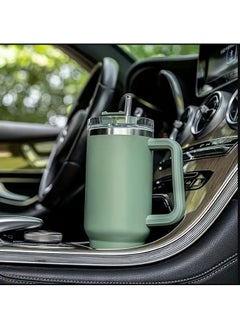 Arabest 40oz Large Capacity Water Bottle With Handle And Straw Lid, Insulated Reusable Stainless Steel Water Bottles Travel Mug Coffee Cup Car Cup Water Cup For Men Women Outdoor Camping Driving  - Image 5