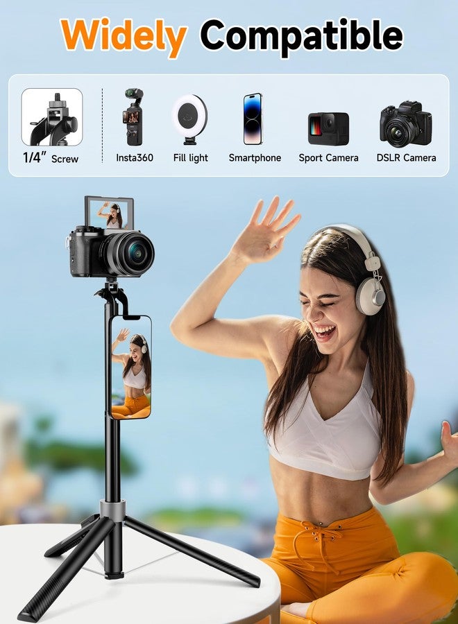 Victiv Magnetic Phone Tripod, 70" Selfie Stick Tripod for iPhone Magsafe with Rechargeable Remote & 2 in 1 Magnetic Holder, Portable Cellphone Stand for Recording Travel, Compatible with iPhone and Android - Image 5