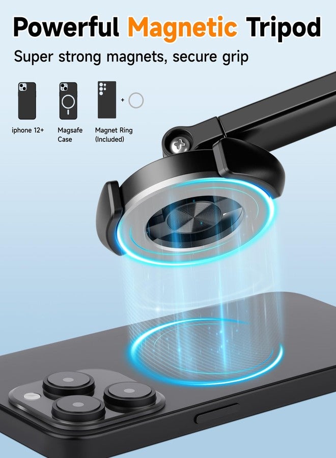 Victiv Magnetic Phone Tripod, 70" Selfie Stick Tripod for iPhone Magsafe with Rechargeable Remote & 2 in 1 Magnetic Holder, Portable Cellphone Stand for Recording Travel, Compatible with iPhone and Android - Image 2