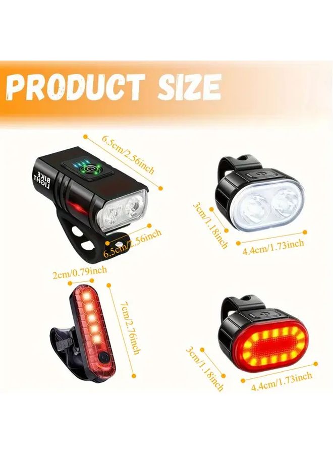 Headlamp Bicycle Light IP65 Waterproof USB Rechargeable Cycling Safety Taillight - Image 5