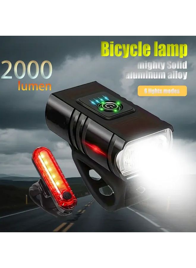 Headlamp Bicycle Light IP65 Waterproof USB Rechargeable Cycling Safety Taillight - Image 3