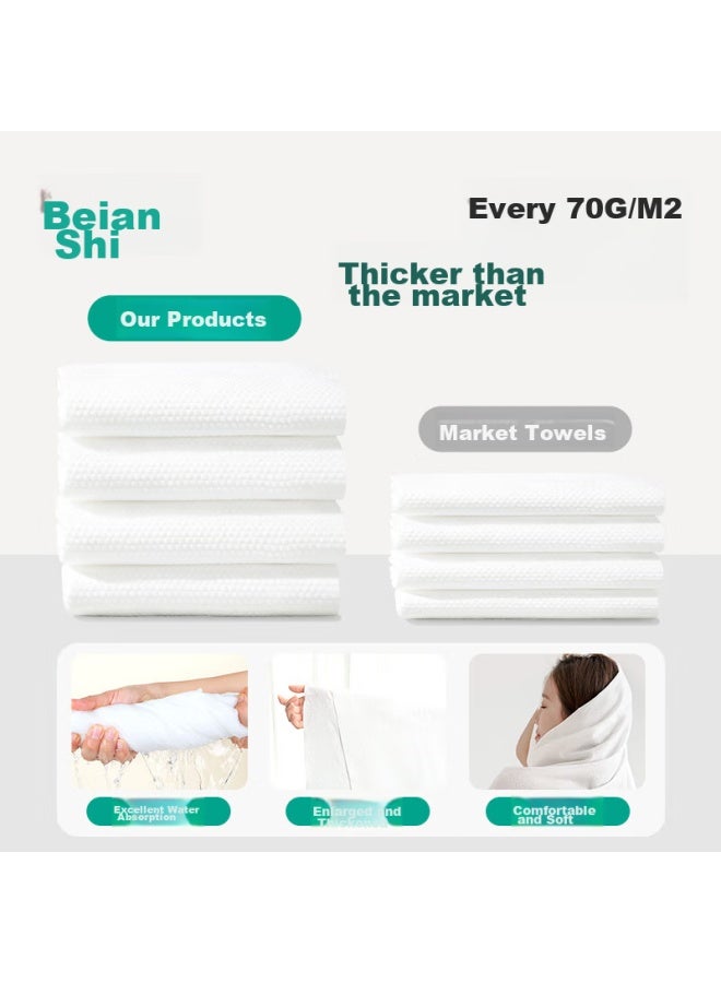 Briars Beianshi Disposable Bath Towels, Thick Large Size, Pearl Pattern, For Business Trips, Hotels, Portable Travel Towels, Soft Cotton Towels, 5-pack - Image 3