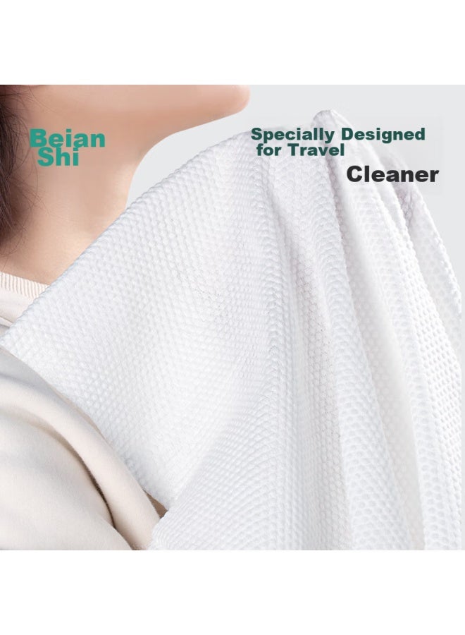 Briars Beianshi Disposable Bath Towels, Thick Large Size, Pearl Pattern, For Business Trips, Hotels, Portable Travel Towels, Soft Cotton Towels, 5-pack - Image 1
