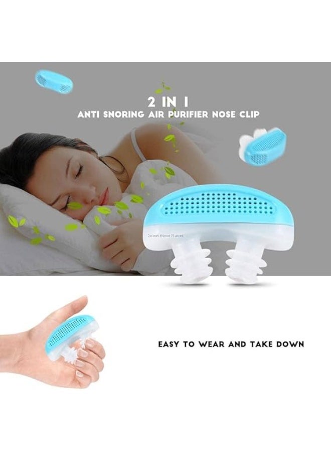 Generic MySouq-Store (Random Color) 2 in 1 Health Anti Snoring & Air Purifier Relieve Nasal Congestion Snoring Device Ventilation Anti-snoring Anti Snore Nose Clip  - Image 2