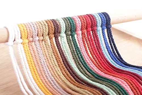 NOANTA Brick Red Macrame Cord 4mm x 109yards, Colored Macrame Rope, Cotton Rope Macrame Yarn, Colorful Cotton Craft Cord for Wall Hanging, Plant Hangers, Crafts, Knitting - Image 2
