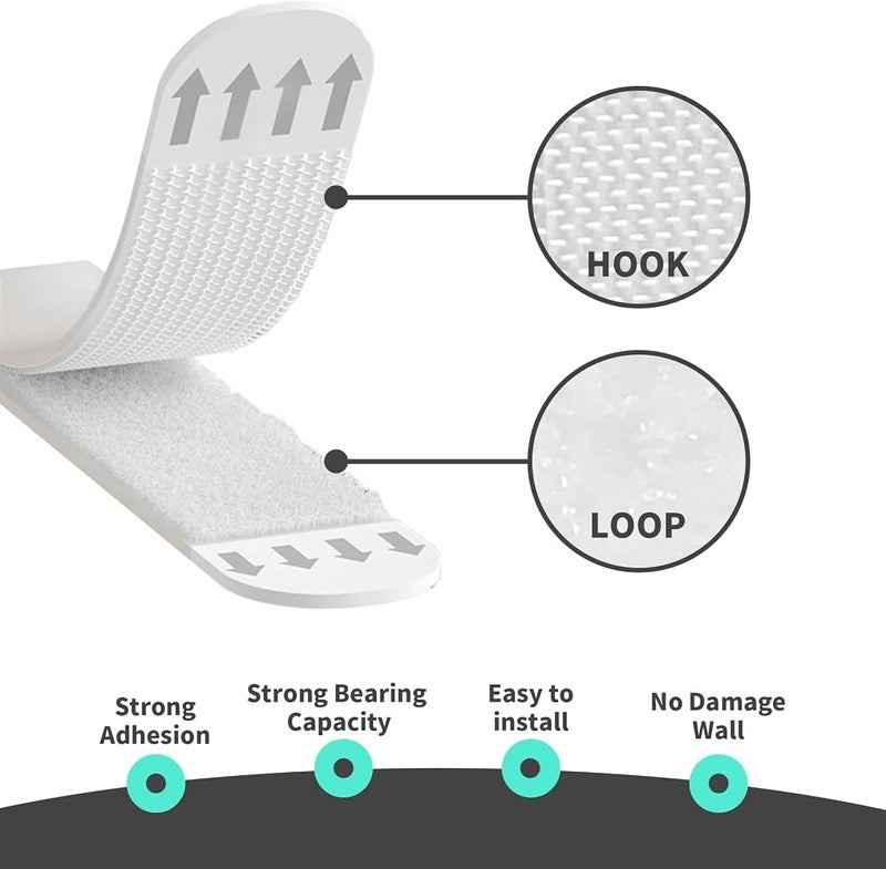 KOWVOWZ 72 Strips/ 36 Pairs Picture Hanging Strips Heavy Duty, 16mm*70mm Sticky Picture Hangers, No Damage Wall Self Adhesive Mounting Tape for Picture Frame Poster Without Nails - Image 2
